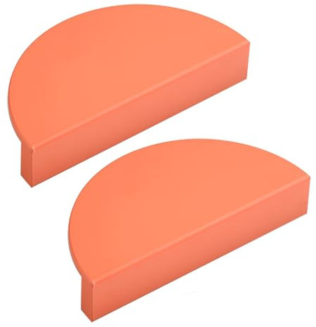 ZYFH8992 2 Stück Schrankgriffe Kinderzimmer Halbmond Profilgriff Aluminiumlegierung Möbelgriff Buntes Halbrund SchubladenKnöpfe Mehrfarbig,Türgriff Zugknöpfe für Kleiderschrank (Orange,100mm)
