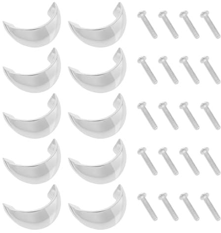 OTOTEC 10 Sets Möbelgriffe 32mm Achsabstand Schrankgriffe Vintage Mattsilberne Griffe für Schrank Schublade Einrichtung Dekoration Küche (mit Schrauben)