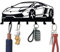 ShowMtheM Porte-clés en métal pour mur, organiseur de clés de voiture en métal décoratif avec 7 crochets, support mural noir pour entrée, porte d'entrée, couloir, bureau