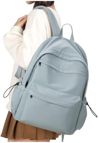 WEPLAN Schulrucksack Damen Rucksack Schule Teenager Mädchen Schultasche Lässiger Rucksack Schulranzen Casual Daypacks Tagesrucksack Damen School Bag 14 Zoll Laptop Backpack Wasserdicht,Blau