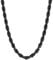 Supcare 6MM Twist Rope Chains for Men, Stainless Steel Black Rope Necklaces Chain for Women - 24 inches Long