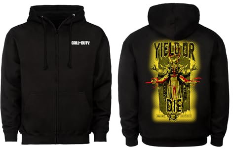Call of Duty: Black Ops 6 Zipper Hoodie Yield Or Die Black M