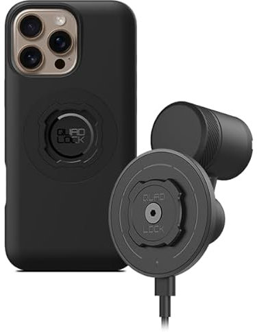 Quad Lock Vent Car Phone Holder Kit with MAG Wireless Charging Head V2 and MAG Phone Case for iPhone 16 Pro Max