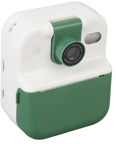Item D Print Camera with 48MP Photo & 1080P Video Recording, 2.4 IPS Display, In Built Music and Games, 180 Degree Rotating Lens, Ly Constructed (Light Green)