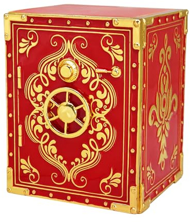 2025 Feng Shui Home Red Number 9 Wealth Vault Figur Legierung Dekorative Box Ornament w5649