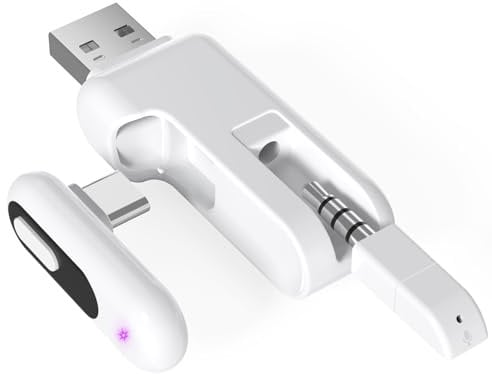 YOCOWOCO USB-C Bluetooth Adapter for PS5, 2-in-1 USB-A Bluetooth Audio Adapter for PS4 with aptX-Adaptive & Low Latency, Wireless Audio Transmitter to Connect Bluetooth Headphones & Earbuds