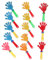 PRETYZOOM Krachmacher Zum Anfeuern 24st Party-handklatscher Klappenlichtsteuerung Jingle Bells Notpfeife Geräuschmacher Handhorn Jubeln Stütze Klöppel Für Krachmacher Für Kinderpartys Abs