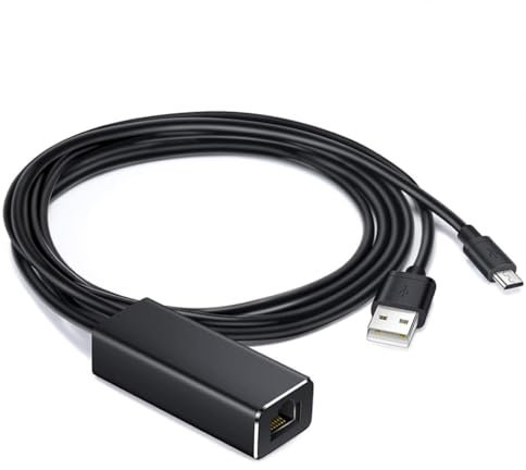 USB 2.0+USB 5PIN to Ethernet Adapter USB 2.0 Network Adapter 100Mbps RJ45 TV Stick Internet Adapter