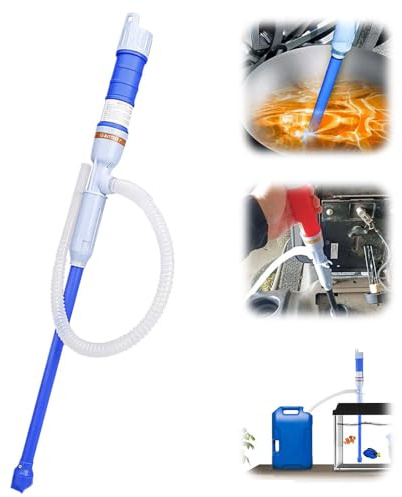 Portable Power Battery Pump, 2025 Upgraded Hand Fuel Transfer Pump, Gas Pump for Gas Can, Siphon Pump Gas Can Pump Battery Operated Diesel Water Transfer (Blue)