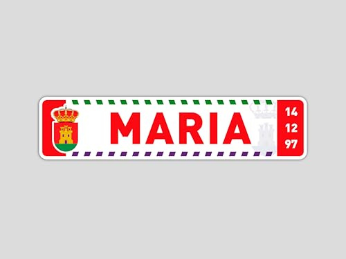 Oedim Personalized Decorative License Plate, 49.5x11.8 cm, Made of Perspex, Funny and Original