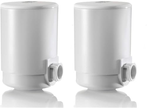Laica FR01A Hydrosmart Componente di Ricambio per Filtro Rubinetto, 900 lt di Acqua Filtrata, Riduce: Cloro, Microplastiche, Erbicidi e Altri Ancora, 100% Made in Italy, Bianco (Confezione da 2)