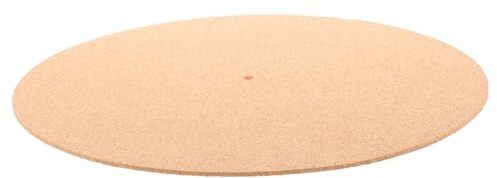 Kork Schallplattenmatte für Plattenspieler und Vinyl, Khaki | Geräuschdämpfung, Mindert Vibrationen Sowie Knacken und Statik, Passend für Turntable und Schallplatte