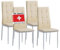 Albatros Esszimmerstühle 4er Set Rimini, Beige - Edles Italienisches Design, Kunstleder-Bezug, bequemer Polsterstuhl - Moderner Küchenstuhl, Stuhl Esszimmer oder Esstisch Stuhl