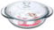 Large Round Glass Ovenware Casserole Dish Pot With Lid Dishwasher Safe