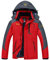 donhobo Jacken Herren Wanderjacke Damen Winter Outdoor Mantel Wasserdicht Regenmantel Winddicht Fleecejacken Hooded Skijacken Softshelljacke (Rot,S)