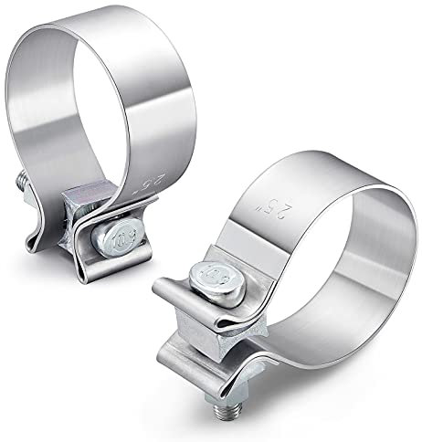 Collier de serrage étroit pour pot d'échappement - Collier de serrage réutilisable et fiable, facile à démonter et à installer, idéal pour tuyau d'échappement, collecteur d'échappement, résonateur