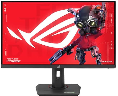 ASUS ROG Strix XG27ACG USB Type-C Monitor Gaming da 27” pollici 2560x1440, 180Hz Fast IPS, Tempo di Risposta 1ms, Extreme Low Motion Blur Sync, USB Type-C, G-Sync, HDR, Aura Sync, Nero