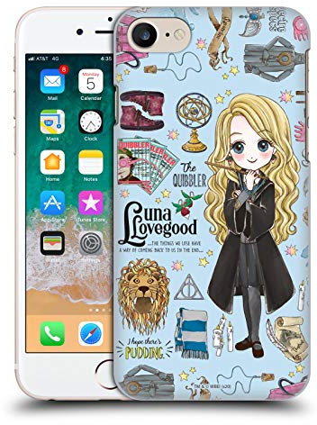 Head Case Designs Officially Licensed Harry Potter Luna Pattern Deathly Hallows XXXVII Hard Back Case Compatible With Apple iPhone 7/8 / SE 2020 & 2022