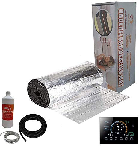 Nassboards Premium Pro Elite - Electric Underfloor Pro Elite Foil Heating kit 150w - 15m² - Black Smart WiFi Thermostat