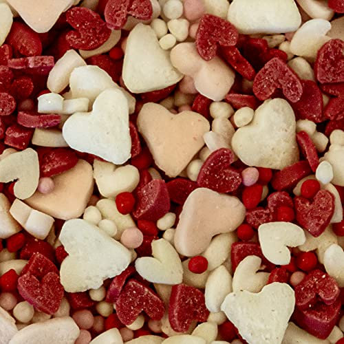 Heart Sugar Sprinkes Valentine Cake Decorations Sweet Heart Sprinkles Edible Cake Cupcake Fairy Cake Decoration Cake Topper Valentine's Day Sweet Heart Mix 60g