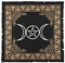 Indian Consigners Dreifachmond-Pentagramm Altar Tuch Hexerei Hexerei Tischdecke Ändern Heilig Tischtuch Spirituell Buchstabieren 18 (Triple Moon Pentagramm Gold Silber)