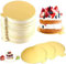 TONAUP 100 Stück Mousse Kuchen Bretter Gold Papier, Cupcake Dessert Zeigt Tray Kuchenplatte Runde Einweg Kuchen Board Kuchenunterlagen Kuchen Dessert Display Tray Cake Boards Rund Set, 8cm