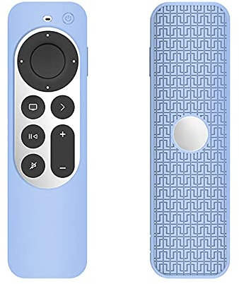 FTRONGRT La Custodia Protettiva è Adatta per Il Telecomando Apple TV 4K 2021, Ultrasottile e Leggero, Anticollisione, per Telecomando Apple TV 4K 2021 Silicone Flessibile Cover.Cielo Blu