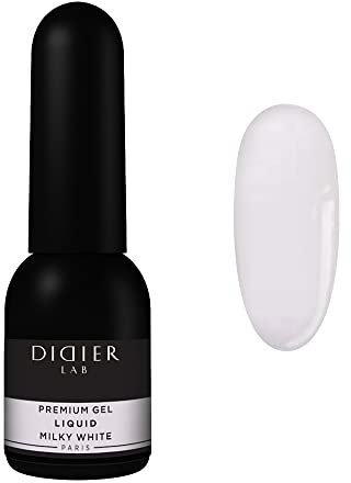 Didier Lab - Premium Milky White Solid Builder Gel for Nails 10ml - Builder Gel in a Bottle for Extension - Nail Strengthener - LED UV Builder Gel - Nail Repair - Use with Nail Forms - Nail Hardener