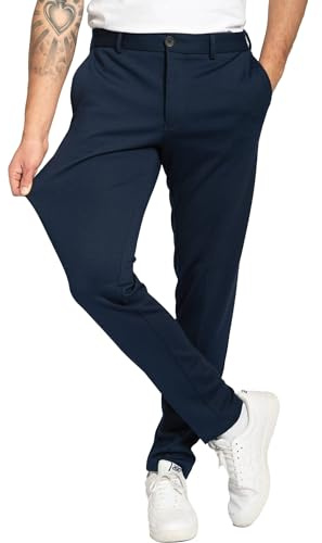 Performance Pants Pantalon Chino Homme Stretch Slim Habillé Léger Été | Pantalon Chino Homme Stretch | Pantalon Été & Habillé Homme | Décontracté & Léger | Sans Repassage & Facile d'Entretien