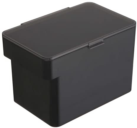 YAMAZAKI 5612 TOWER Futterbehälter für Haustiere (3,5 KG), schwarz, ABS-Harz/Silikon, minimalistisch, 30 x 19.7 x 19.2 cm