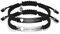 JewelryWe Schmuck 2pcs Personalisiert Pärchen Armband Lederarmband mit Gravur Herz Magnet Kugel Edelstahl Leder geflochten Partnerarmband Freundschaftsarmband Paar Armreif Verstellbar Schwarz Silber