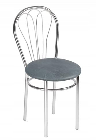 Stuhl Venus Küchenstuhl aus Metal Chrom Bistrostuhl Esszimmer Wohnzimmer Esszimmerstuhl Wohnzimmerstuhl (AL13 GRÜN)