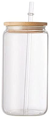 Einmachglas mit Deckel und Strohhalm,Milch, Tee, Glasflasche, wiederverwendbar, Smoothie-Becher für Kaffee, Cocktail, Tee, kalte Getränke, Eiscreme, Cola-Becher (16 OZ)