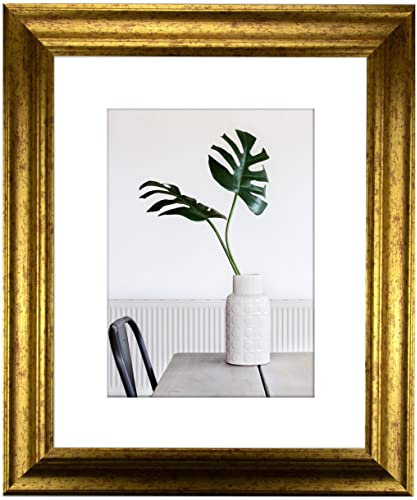 myposterframe Bilderrahmen Echtholz 70 x 100 cm Dysnomia – Edler Barockrahmen für Bilder, Photos & Gemälde – Hoch- & Querformat möglich – Gold Antik