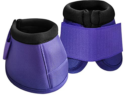 Gallopoff Equine Ballistic Hufglocken für Pferde, Hufschutz (paarweise verkauft), Violett, Größe L