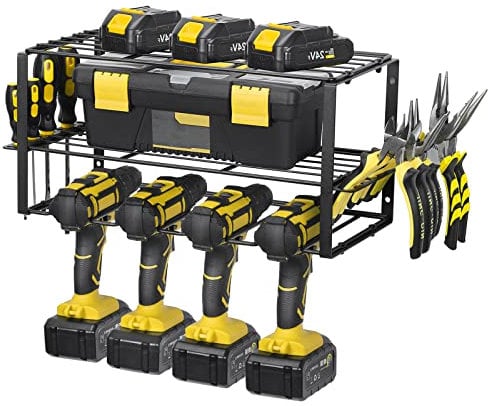 Organizer Per Attrezzi,Organizer per Utensili Elettrici, Organizer per Attrezzi da Garage, Supporto per Trapano a Parete per Cacciaviti, Martelli Organizzatore Attrezzi per Officina Garage