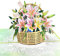 GREETING ART Pop Up Osterkarte,Blumenkorb Pop Up Karte,Pop Up 3D Grußkarte,3d karte ostern,Frohe Osterkarte für Ostern, einzigartige Ostergrußkarte als Karte, Geschenk & Gutschein