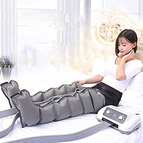 BLOHDI Air Compressor Portable Pressotherapy Leg Wraps Massager Circulation Healthcare Foot Lymph Drainage Machine Air Pressure Massager for Relax Lose Weight (Size : 6 cavity)