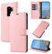 KKEIKO Hülle Kompatibel mit Samsung S9 Plus, Magnet Klappbar Handyhülle mit Kartenfach, PU Leder Stoßfest Schutzhülle für Samsung Galaxy S9 Plus, Rosa