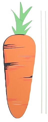 Yardwe Panneau Carotte Pâques Décoration Jardin Forme Carotte Décoration Pelouse Ornement