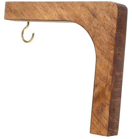Milisten Blumentopfständer, Deckenpflanzenaufhänger, Halterungen für hängende Pflanzen, Pflanzenständer, Zaun, Blumenhaken zum Aufhängen von Pflanzen, Halterung, Kiefernholz, Blumentopf-Wandhalterung