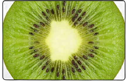 AUBKFELD Kiwi Slice Bedruckter moderner Teppich, 150 x 100 cm, Flanell, rutschfest, für Schlafzimmer, Wohnzimmer