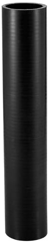 X AUTOHAUX 1 pièce 48 mm 1,89 ID 300 mm 11,81 Longueur 0 degré Tuyau en silicone pour voiture Noir Tuyau de liquide de refroidissement universel