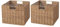 DINGTAI 2er-Set Kallax Expedit Regal Korb/Kallax Korb Geflochten / 30 x 30 x 25,5H cm/Faltkorb Flechtkorb/Regalbox Storage Box/Aufbewahrungskorb Regalkorb Faltbar