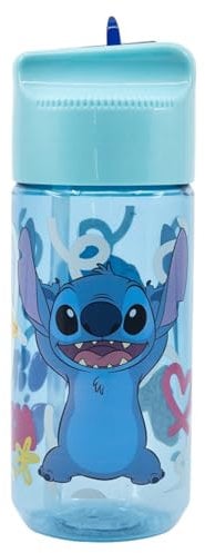 Disney Stitch - Botellas de agua para niños y adolescentes, duradera, a prueba de fugas, sin BPA, perfecta para la escuela y viajes, gran regalo para niñas