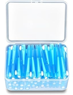 Interdentalbürste Zahnbürste Zwischenräume, 30 Stück, Zahnspangenbürste, Einweg-Zahnstocher, Zahnseide, Zahnreinigung, Mundseide, verschiedene Größen, zahnzwischenraumbürsten, (Sky Blue, 7x7x3cm)
