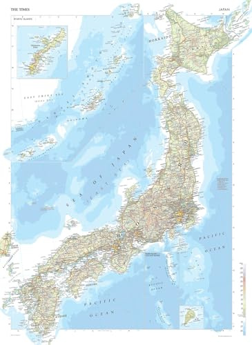 The Times Atlas: Japan - 92 x 67 cm Poster - Frontlaminierung