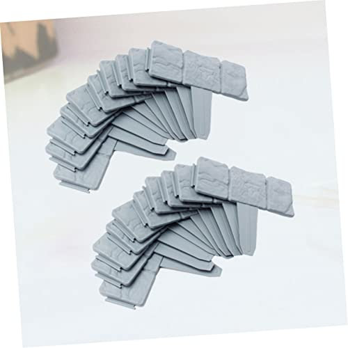 CAXUSD Lot de 20 Clôtures Décoratives De Jardin Gris Clair pour Une Clôture Et Une Décoration Simples