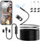 Ennovor Dual-Lens Endoscope Inspection Camera, 1920P HD Borescope with 8 Adjustable LED Lights, 16.4ft Flexible Snake Inspection Cameras, IP67 Waterproof 7.9mm Drain Camera, Android iOS Tablet Samsung