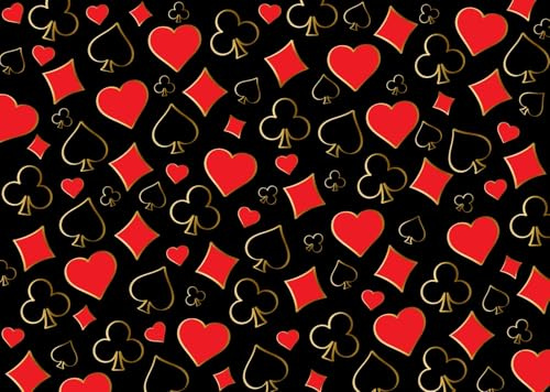 CORFOTO 6x3m Casino Thema Hintergrund Karten Spiel Pik Rotes Herz Foto Hintergrund Casino Thema Poker Fotografie Hintergrund Geburtstag Party Dekorationen Banner